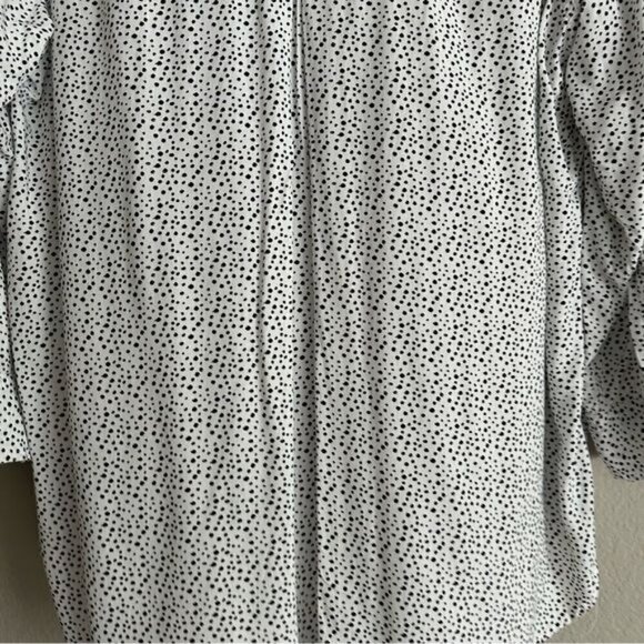 velvet heart white button down shirt with black polka dots size 1X - Picture 7 of 7